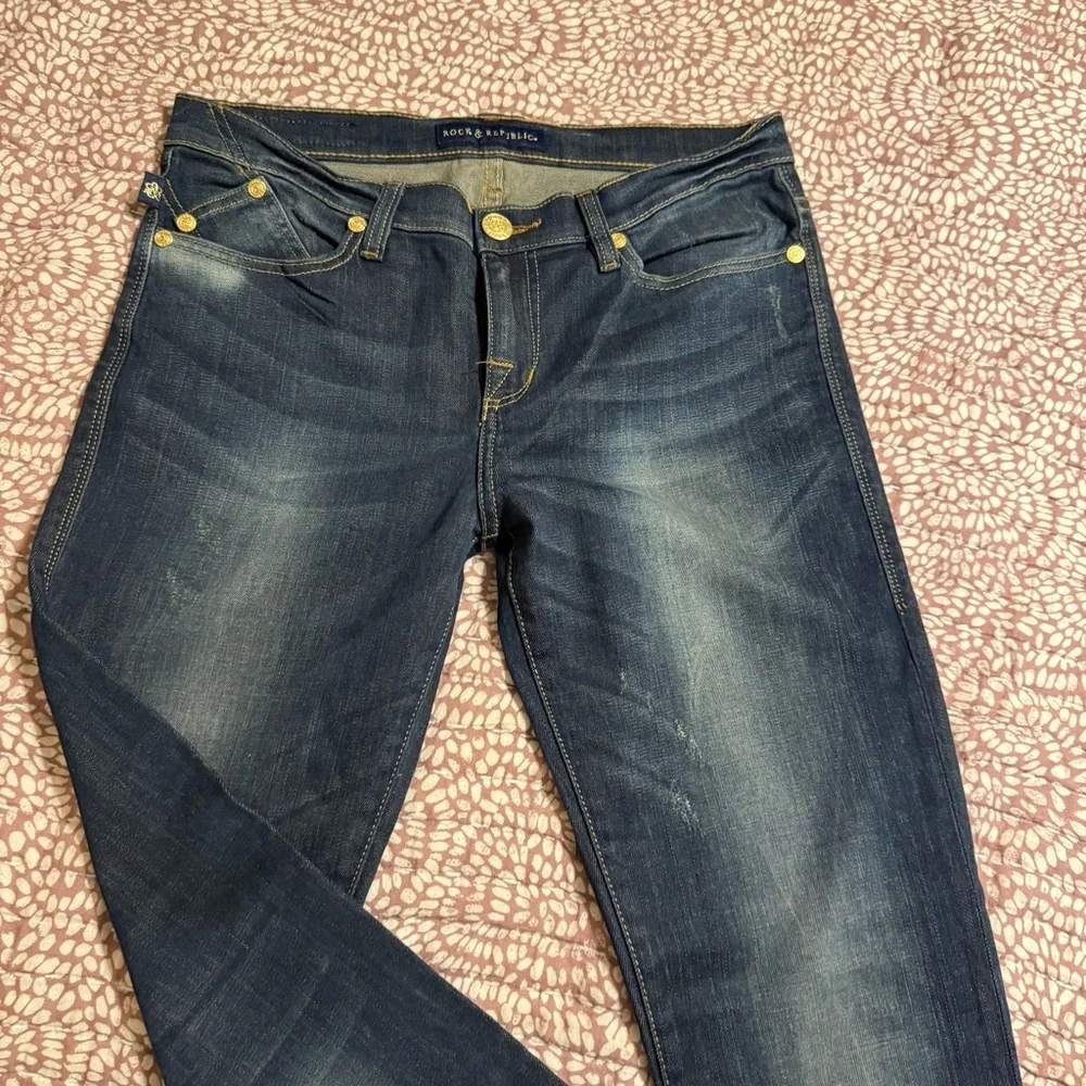 Rock & Republic Dark Blue Skinny Jeans‎